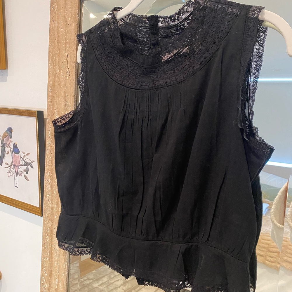 DÔEN Black Lace Top